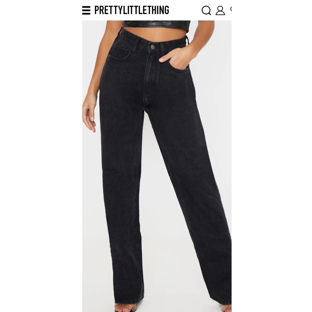 PLT Straight Leg Split Hem Jeans